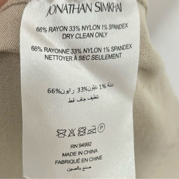 $625 Jonathan Simkhai INEZ Knit midi dress in truffle - Picture 10 of 11